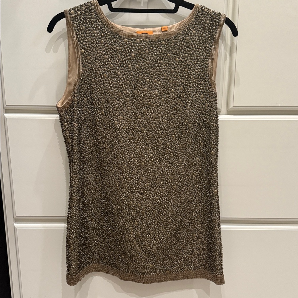 Tory Burch Embellished Top in bronze